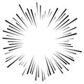 Comic explosion effect. Radiating, radial lines. Starburst, sunburst element