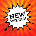 Comic explosion with text New Version Royalty Free Stock Photo