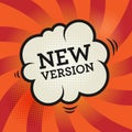 Comic explosion with text New Version Royalty Free Stock Photo