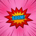 Comic explosive bright concept Royalty Free Stock Photo