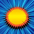Comic explosive light template Royalty Free Stock Photo