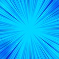 Comic explosive and motion blue background