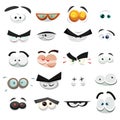 Comic Eyes Expression Set Royalty Free Stock Photo