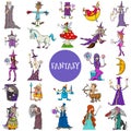 Comic fantasy characters large set