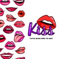 Comic female lips