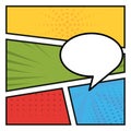 Comic frame with speech bubble. Vector Royalty Free Stock Photo