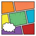 Comic frame with speech bubble. Vector Royalty Free Stock Photo