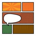 Comic frame with speech bubble. Vector Royalty Free Stock Photo