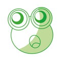 Comic frog character icon