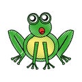 Comic frog character icon