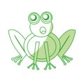 Comic frog character icon