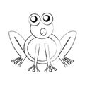 Comic frog character icon