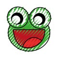 Comic frog character icon