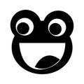 Comic frog character icon