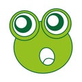 Comic frog character icon