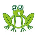 Comic frog character icon