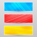 Comic horizontal banners Royalty Free Stock Photo