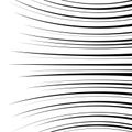 Comic horizontal curved speed lines background