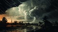 Comic Image: Tornado Outbreak In The Style Of Robert Bechtle And Josh Adamski