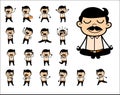 Comic Indian Man Poses - Collection of Concepts Vector illustrations