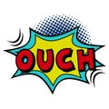 Comic lettering OUCH on white background - Vector