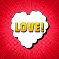 Comic Love explosive concept Royalty Free Stock Photo