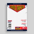 Comic magazine book front page template design