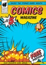 Comic magazine cover template Royalty Free Stock Photo