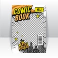 Comic magazine template front page layout design Royalty Free Stock Photo