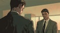 Comic: Man And Suit In Phil Noto Style With Ultrafine Detail