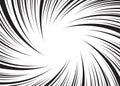 Comic and manga books speed lines background. explosion background. Black and white vector illustration