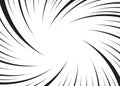 Comic and manga books speed lines background. explosion background. Black and white illustration