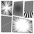 Comic monochrome frames collection Royalty Free Stock Photo