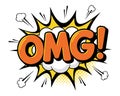 Comic OMG Sound Effect Explosion Speech Bubble Pop Art Royalty Free Stock Photo