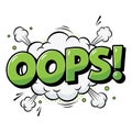 Comic OOPS Sound Effect Cloud Speech Bubble Pop Art Royalty Free Stock Photo