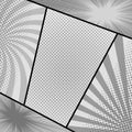 Comic page monochrome composition Royalty Free Stock Photo