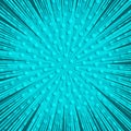 Comic page turquoise explosive background Royalty Free Stock Photo