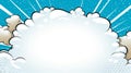 Comic Pop Clouds And Sky Background With Empty Space Royalty Free Stock Photo