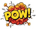 Comic POW Sound Effect Explosion Speech Bubble Pop Art Royalty Free Stock Photo