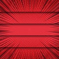 Comic red bright horizontal banners Royalty Free Stock Photo