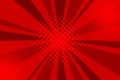 Comic red sunbeam background Retro pop art style cartoon Royalty Free Stock Photo