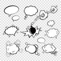 Comic set bubbles vector design illustration Royalty Free Stock Photo