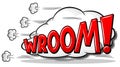 Comic sound effect wroom Royalty Free Stock Photo