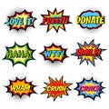 Comic book words. Comic speech bubble set Royalty Free Stock Photo