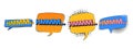 Comic sound effects in trendy retro style. Hmmmm text Royalty Free Stock Photo