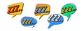 Comic sound effects in trendy retro style. ZZZ text Royalty Free Stock Photo