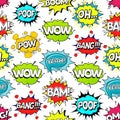 Comic Speach Bubble Effect Background Pattern on a White. Vector Royalty Free Stock Photo