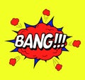 Comic Speach Bubble Effect Bang. Vector Royalty Free Stock Photo