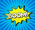 Comic Speach Bubble Effect Boom. Vector Royalty Free Stock Photo
