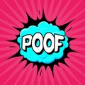 Comic Speach Bubble Effect Poof. Vector Royalty Free Stock Photo